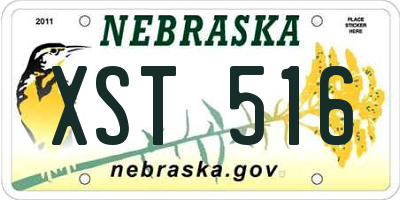 NE license plate XST516