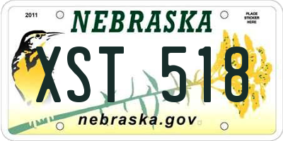 NE license plate XST518