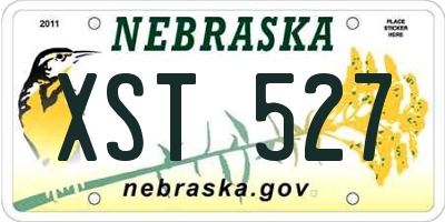 NE license plate XST527