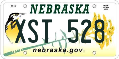 NE license plate XST528