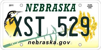 NE license plate XST529