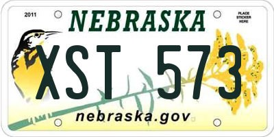 NE license plate XST573