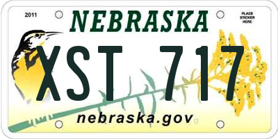 NE license plate XST717