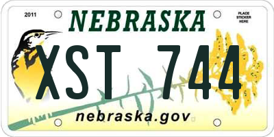 NE license plate XST744