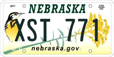 NE license plate XST771
