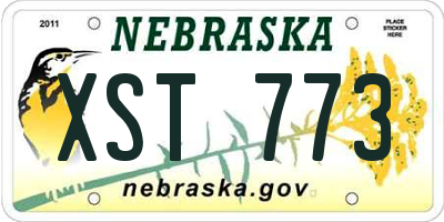 NE license plate XST773