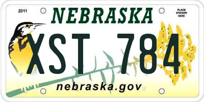 NE license plate XST784