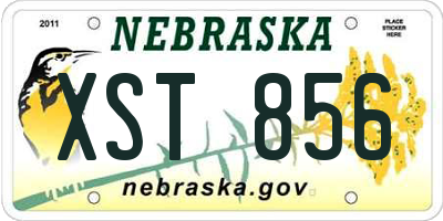 NE license plate XST856