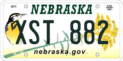 NE license plate XST882