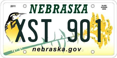 NE license plate XST901