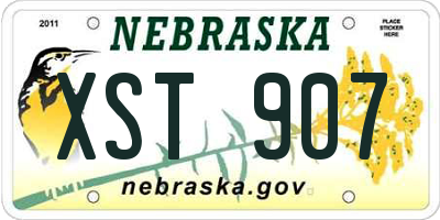NE license plate XST907