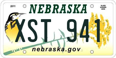 NE license plate XST941