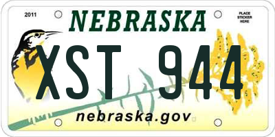 NE license plate XST944