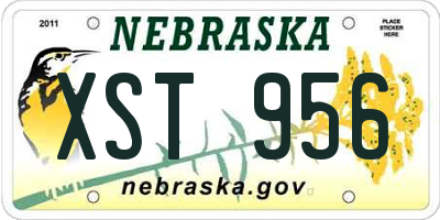 NE license plate XST956