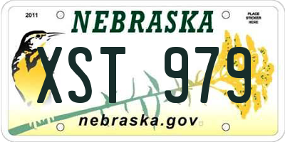 NE license plate XST979
