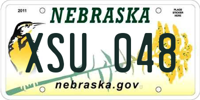 NE license plate XSU048