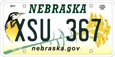 NE license plate XSU367
