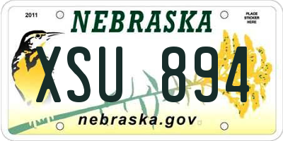 NE license plate XSU894