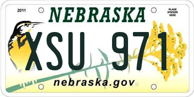 NE license plate XSU971