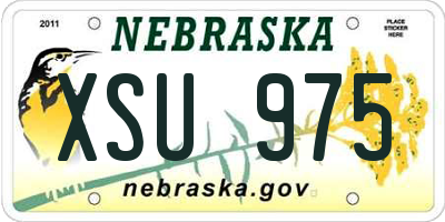 NE license plate XSU975