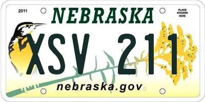 NE license plate XSV211