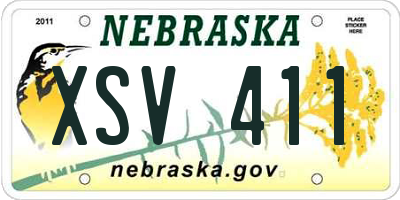 NE license plate XSV411