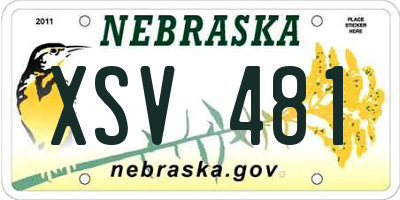 NE license plate XSV481