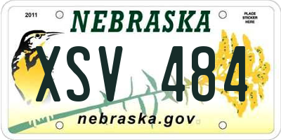 NE license plate XSV484