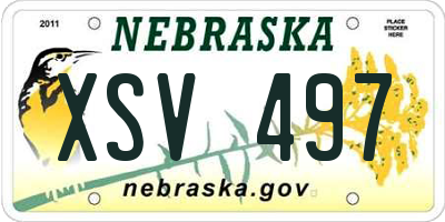 NE license plate XSV497