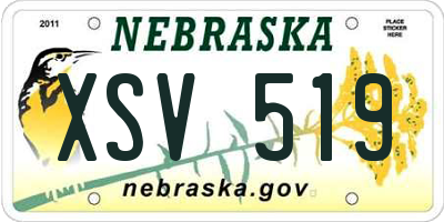 NE license plate XSV519