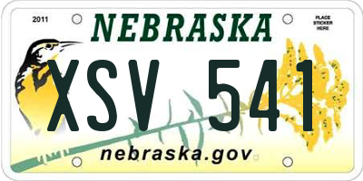 NE license plate XSV541