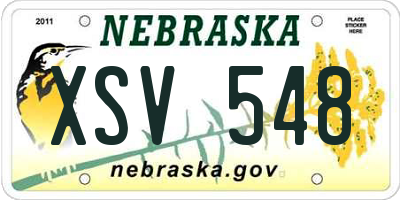 NE license plate XSV548