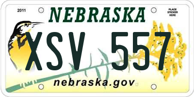 NE license plate XSV557