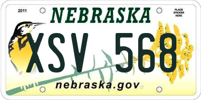 NE license plate XSV568