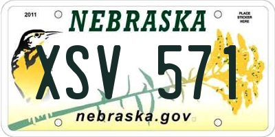 NE license plate XSV571