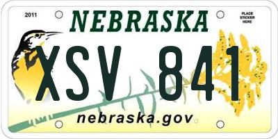NE license plate XSV841