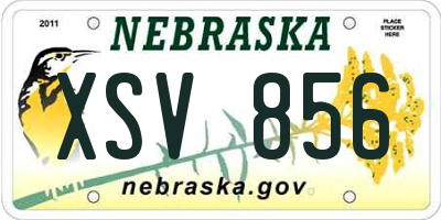 NE license plate XSV856