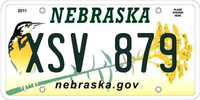 NE license plate XSV879