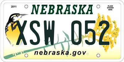 NE license plate XSW052
