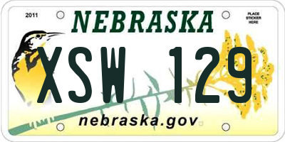 NE license plate XSW129