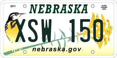 NE license plate XSW150