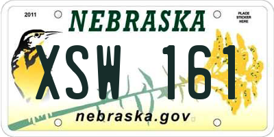 NE license plate XSW161