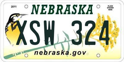 NE license plate XSW324