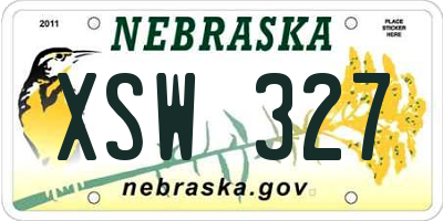 NE license plate XSW327