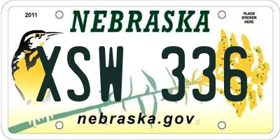 NE license plate XSW336