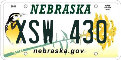 NE license plate XSW430