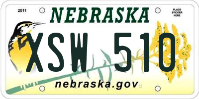 NE license plate XSW510