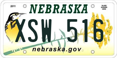 NE license plate XSW516