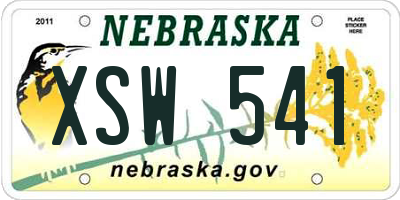 NE license plate XSW541