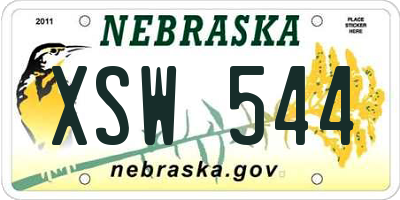NE license plate XSW544